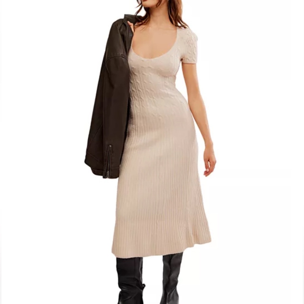 Free People Madsen Midi Sweater Dress Size Large - Picture 1 of 8